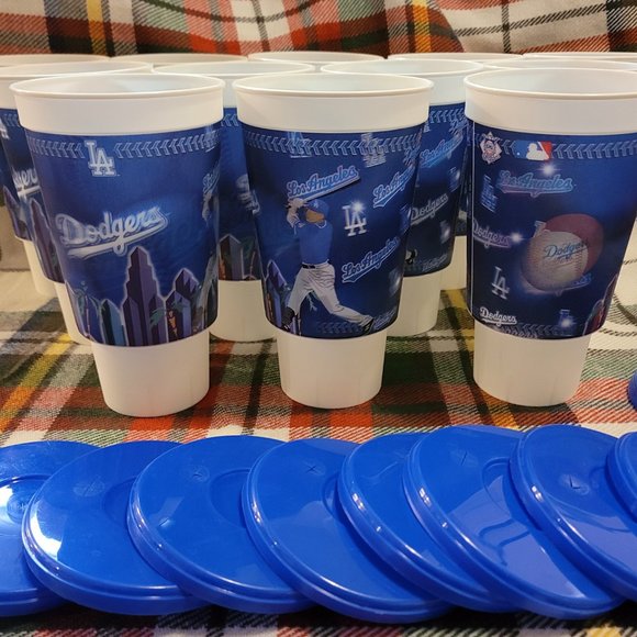 Set of 12 Vintage (2005) Collectible L.A. Dodgers Stadium Holo Cups ⚾⚾⚾ - Picture 4 of 11